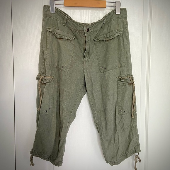 4 for $20 🖤 Lightweight Linen Cargo Crops